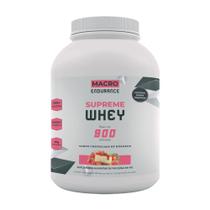Whey Protein Supreme 900g Sabor Cheesecake de Morango - Macrophytus