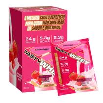 Whey Protein Tasty Whey Adaptogen caixa com 12 unidades de 34g sabor morango