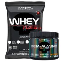 Whey Protein Turbo 907g + Beta Alanina 100g Black Skull