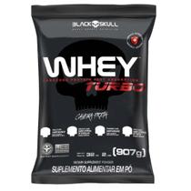 Whey Protein Turbo 907g Black Skull Caveira Preta