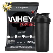 Whey Protein Turbo Black Skull Sabor Chocolate + Coqueteleira