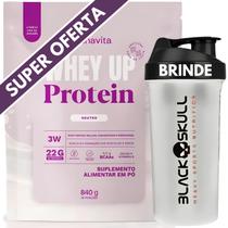 Whey Protein UP SANAVITA 3W Isolado Concentrado Hidrolisado + COQUETELEIRA - Suplemento de Proteína c/ BCAA