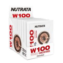 Whey Protein W100 Caixa Com 12 Unidades De 30g Nutrata Chocolate Whey Protein W100 Caixa Com 12 Unidades De 30g Nutrata Chocolate