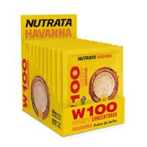 Whey Protein W100 Caixa Com 12 Unidades De 30g Nutrata Doce De Leite Havanna