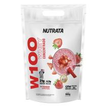 Whey Protein W100 Concentrado Refil 900g Nutrata