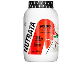 Whey protein w100 pote 900g creme de côco nutrata