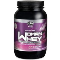 Whey Protein Woman c/ Colageno Hidrolizado 900g Morango Unilife Whey Protein Woman c/ Colageno Hidrolizado 900g Morango Unilife