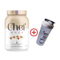 Whey Protein Zero Lactose 907g Caramelo Salgado Coqueteleira Chef Whey