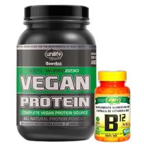 Whey Proteína Vegana S/Chocolate 900G E Vitamina B12 Vegana