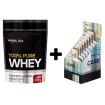 Whey Refil 100% Puro 825g + CarbUp Energy Blend Probiotica
