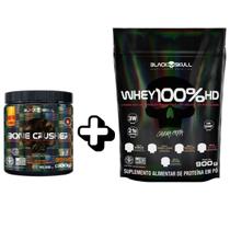 Whey Refil Chocolate + Pré Treino Bone Crusher Whey Refil Chocolate + Pré Treino Bone Crusher