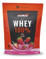 Whey Refil Morango 100% 900g New Milen