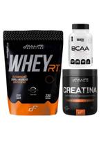 Whey RT Concentrado + Creatina 150g + BCAA 60 Caps