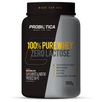Whey sem lactose 100% pure zero 0 lactose 900g probiotica