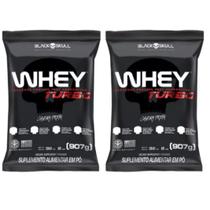 Whey Turbo Black Skull 30g Chocolate Kit 2 Proteína Ganho de Massa, Energia e Recuperação Muscular Sabores Variados
