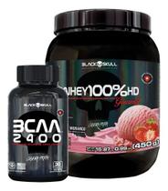 Whey Zero Gourmet 3w 100% Hd Turbo Bcaa 2400 Black Skull