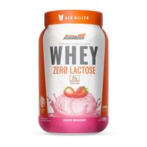 Whey Zero Lactose - 900g Morango - New Millen Whey Zero Lactose - 900g Morango - New Millen
