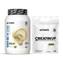 Whey Zero Lactose Baunilha 900g + Creatin Up 300g Nutrata