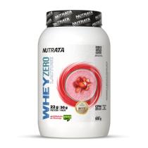 Whey zero lactose nutrata 900g milkshake de morango