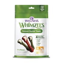 Whimzees Brushzees Tratamento Dental Médio Natural Cão, Cães de 25-40 lb