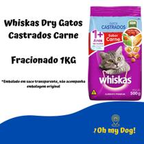 Whiskas dry gatos castrados carne granel 1kg
