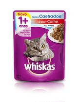 Whiskas Sachê Castrado Carne para Gatos Adultos- 85g