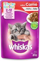 Whiskas sachê filhote carne ao molho 85g