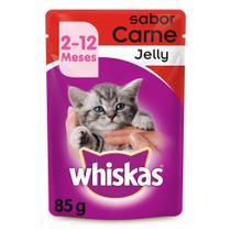 Whiskas Sachê Jelly Para Gatos Filhotes de 2 a 12 Meses Sabor Carne 85g