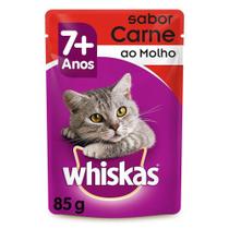 Whiskas Sachê Para Gatos Acima de 7 Anos Sabor Carne ao Molho 85g