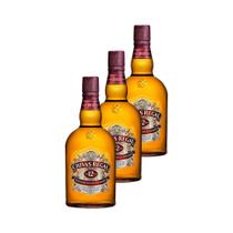 Whisky Chivas Regal Escocês 12 Anos 1 Litro 3 Unidades