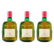 Whisky Deluxe 12 Anos 1L 3 Unidades Buchanans