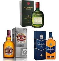 Whisky Escoceses Ballantiines + Chiivas 1L + Buchanan's 1L