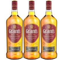 Whisky Grants Triple Wood 1Litro Kit Com 3 Garrafas
