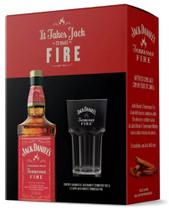 Whisky Jack Daniels Fire Canela C/ Copo Original P/ Presente
