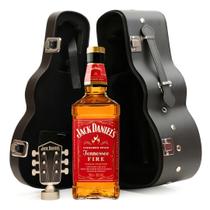 Whisky Jack Daniels Fire Guitar Case Couro Ed Limitada 700ml