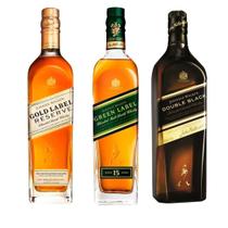 Whisky Johnnie Walker Gold + Green Label + Double Black