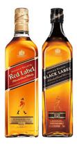 Whisky Johnnie Walker Red Label 1L + Black Label 1L