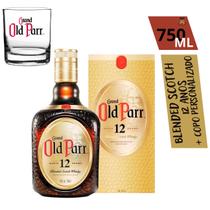 Whisky Old Parr 12 Anos Original Com Caixa E Selo 750 Ml + Copo Personalizado Old Parr