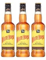 Whisky White Horse/Cavalo Branco 1L C/ 3 Unidades
