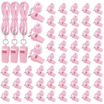 Whistle Honoson, 100 unidades para adultos com cordão rosa de emergência Whistle Honoson, 100 unidades para adultos com cordão rosa de emergência