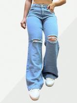 Wide Leg Rasgada Jeans Clara Juvenil