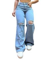 Wide leg Rasgada Perna Larga