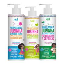 Widi Care Kit Jubinha Efeito Levinho Shampoo 300ml, Creme de pentear 300ml, Gelatina Capilar 300g (3 produtos)