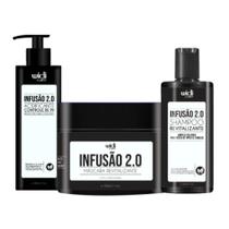 Widi kit Infusão 2.0 Acidificante 300g, Infusão 2.0 Máscara 300g, Infusão 2.0 Shampoo 300ml (3 produtos)