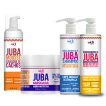 Widi Kit Juba Mousse criador de cachos 180ml, Máscara Nutritiva 500g, Shampoo Higienizador 500ml, Condicionador nutritiv - Widi Care