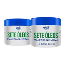 Widi kit Sete Óleos Máscara Nutritiva 300g, Máscara Nutritiva 500g (2 produtos)