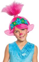 Wig Disguise Trolls World Tour Poppy Pink Kids com orelhas