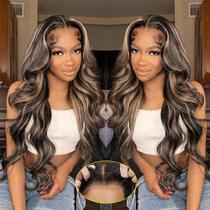 Wigs Recommtic Highlight Human Hair, sem cola, loiro mel de 24 polegadas