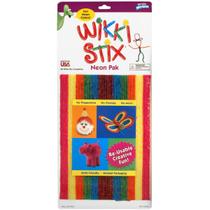 WikkiStix Neon Pak 8" Pacote com 48 Bastões Reutilizáveis para Artesanato