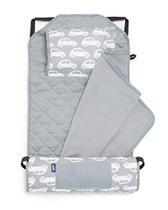 Wildkin Kids Modern Nap Mat com travesseiro reutilizável para meninos e meninas, perfeito para o tapete de dormir elementar, possui alças de canto elásticas, materiais de mistura de algodão macio Nap Mat para crianças (carros)